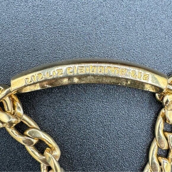 LCI Liz Claiborne Goldtone ID Bracelet - Picture 5 of 11